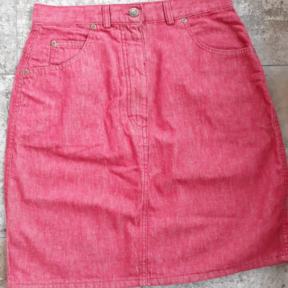 Woolrich Denim Style short skirt SZ 10R Santa Fe Red